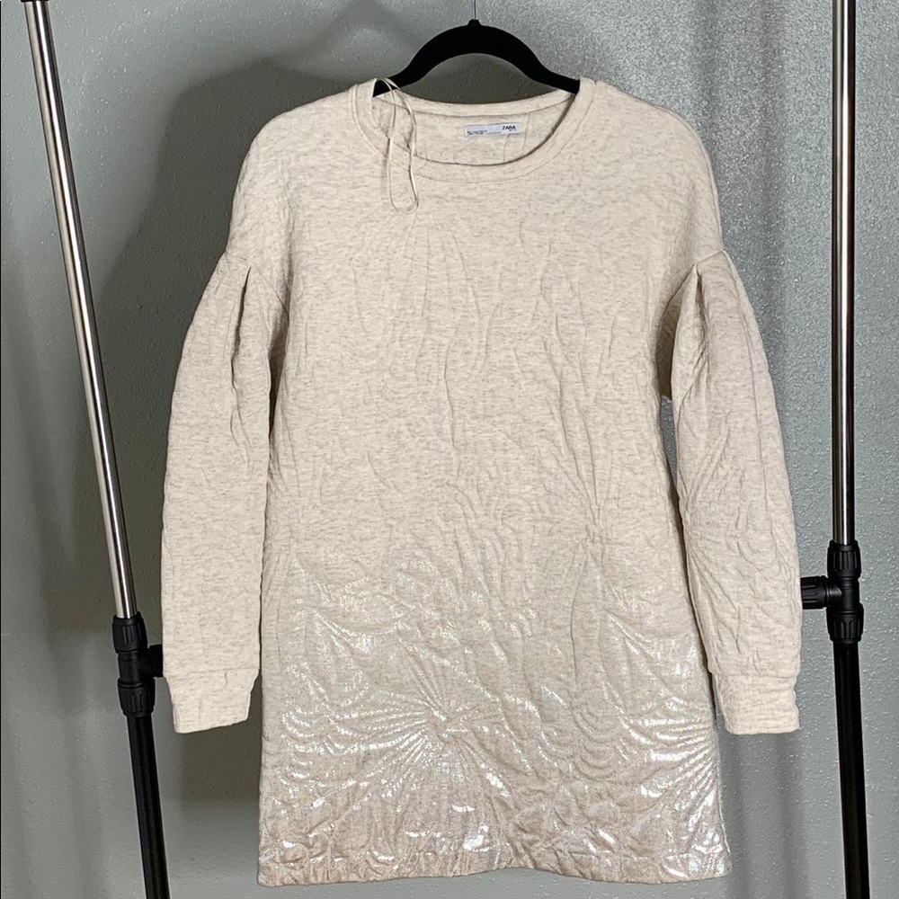 ZARA white shimmer dress